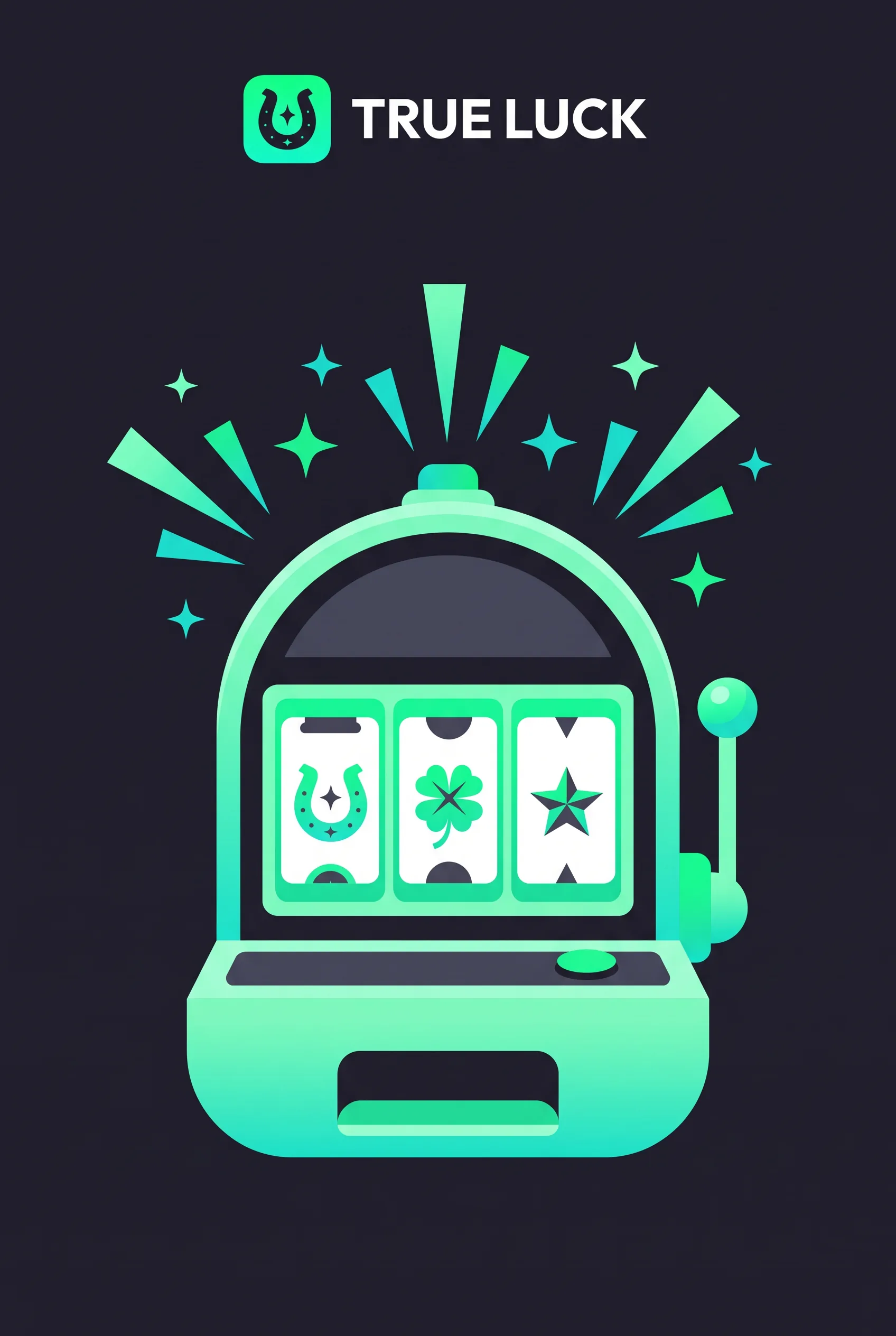 True Luck slot machine illustration with mint symbols